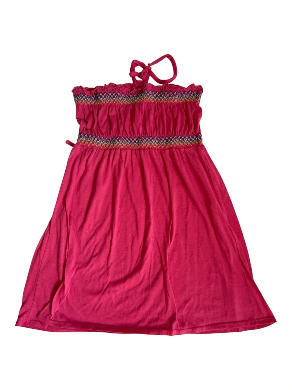 Vintage Y2K Op Ocean Pacific Convertible Smocked Embroidered Sundress Girls‎ L